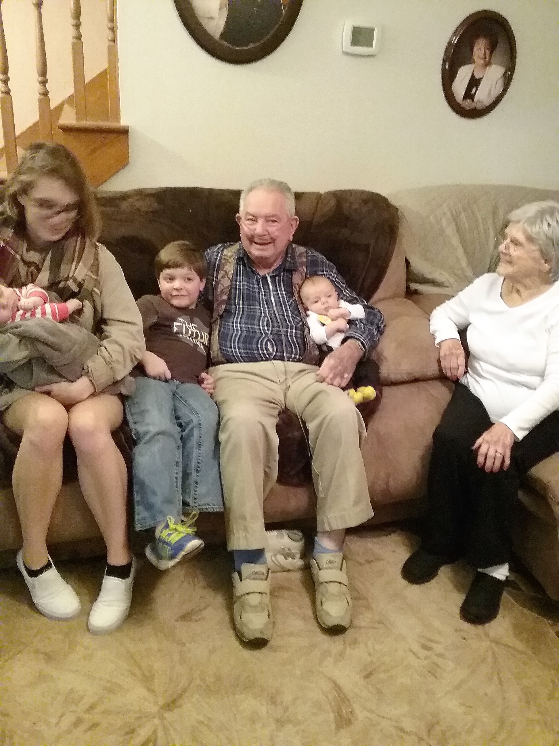 Grandpa with kids