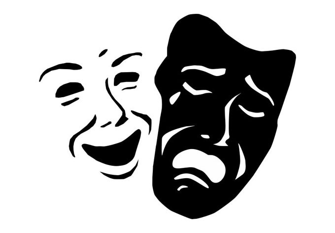 Wall Decal Theater Masks S