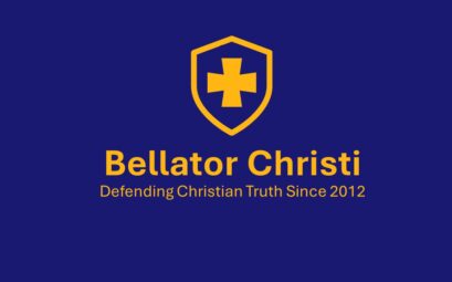 Bellator Christi 2024 New Logo Cross And Shield Blue And Gold