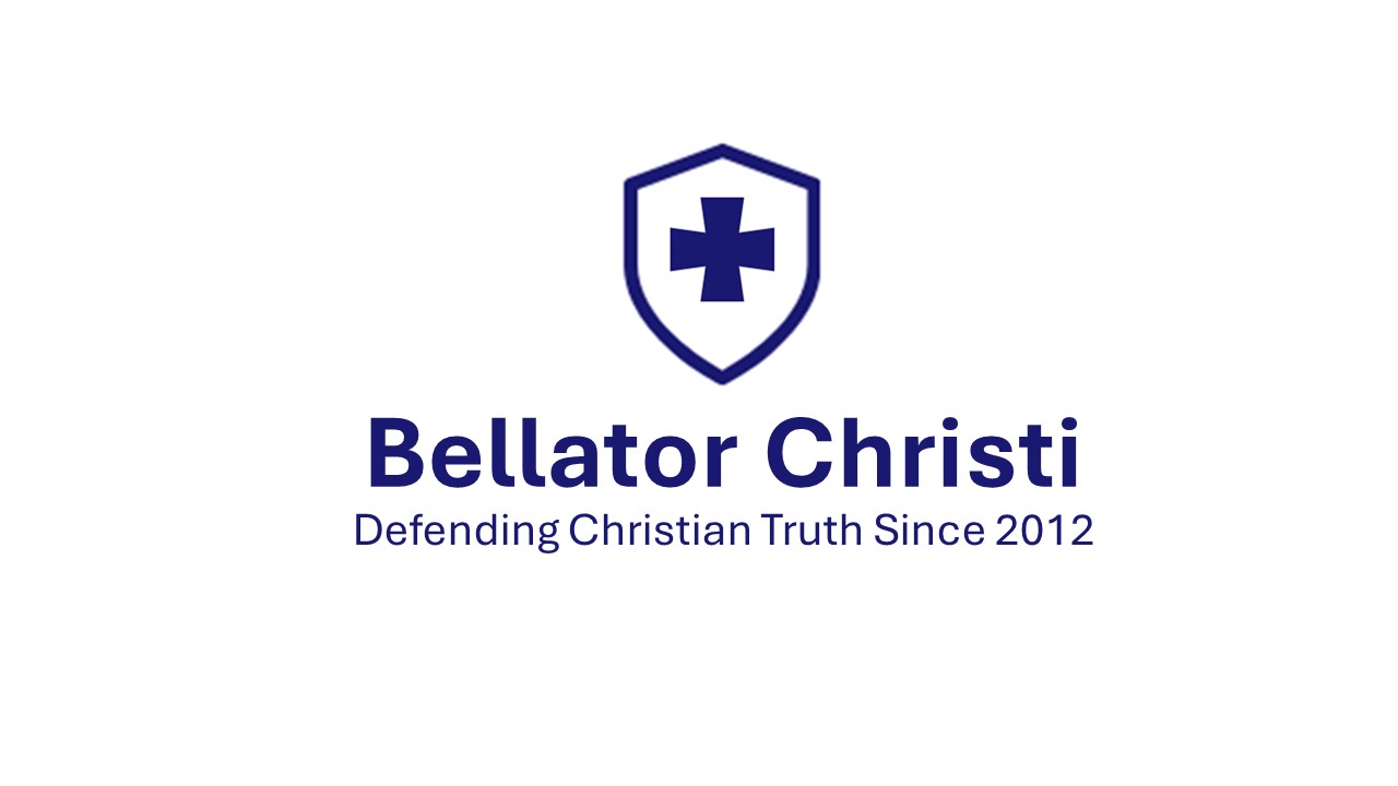 Bellator Christi 2024 New Logo Cross And Shield Blue And White Alternate