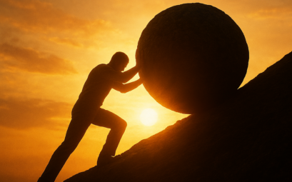 A man with indistinc